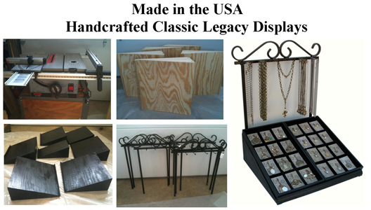 Handcrafted Displays for Classic Legacy Jewelry Made in USA