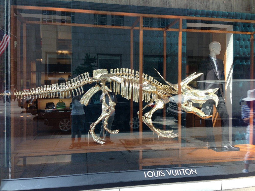Louis Vuitton Dinosaur Display in NYC