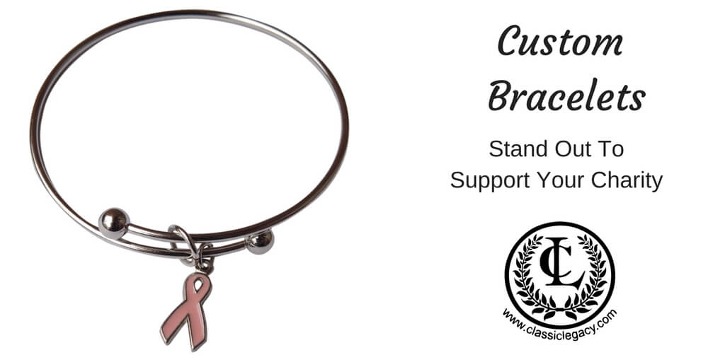 Custom Bracelet Pink Ribbon Support Your Charity