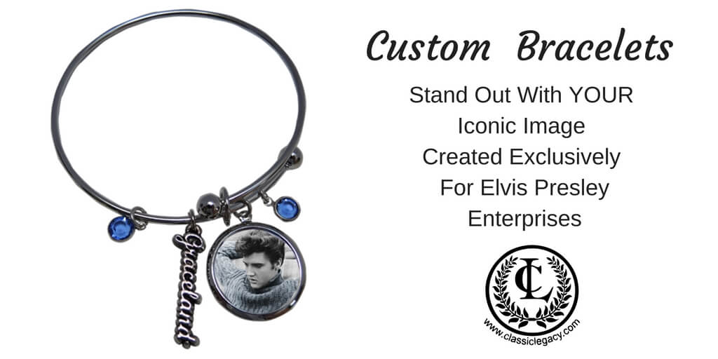 Custom Bracelets Iconic Image Elvis Blue Sweater