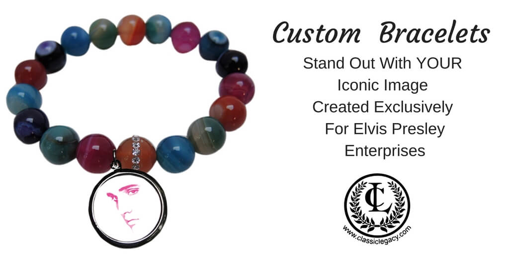 Custom Bracelets Iconic Image Elvis Multi Color Elvis Profile