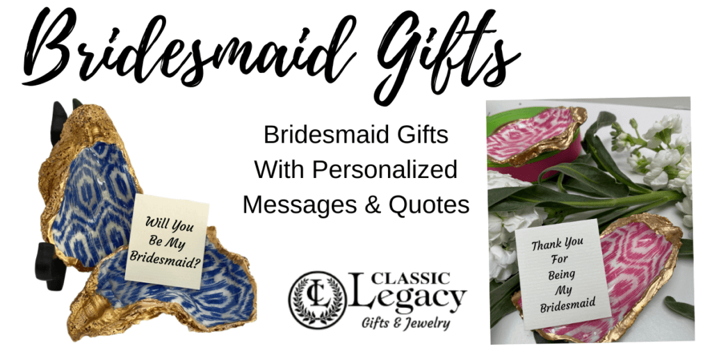 Bridesmaid Gifts, Oyster Shell Jewelry Gifts with a Message