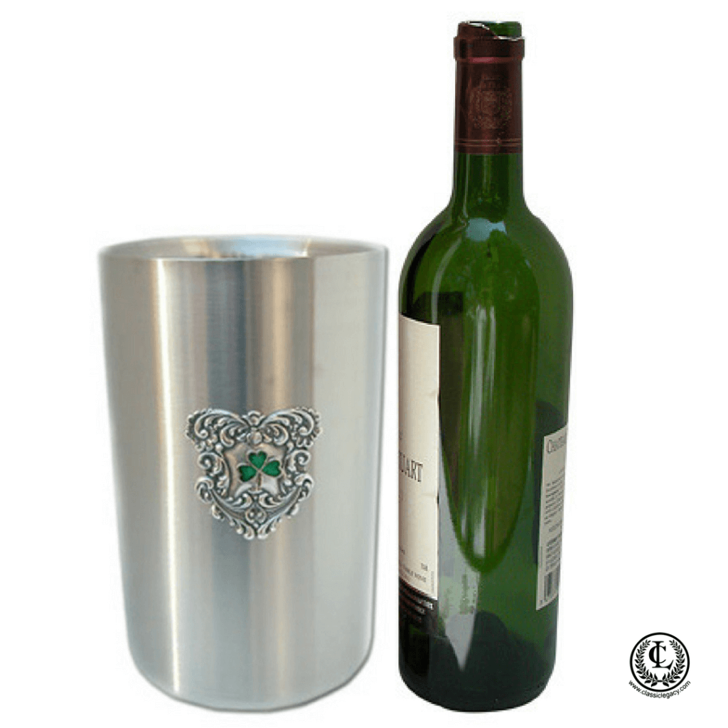 Irish theme stainless steel wine cooler for St. Patrick's Day party