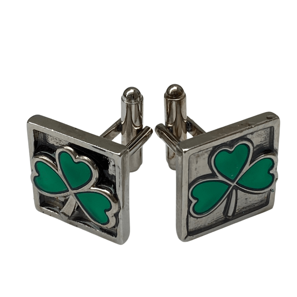Irish shamrock cuff links  for St. Patrick's Day party