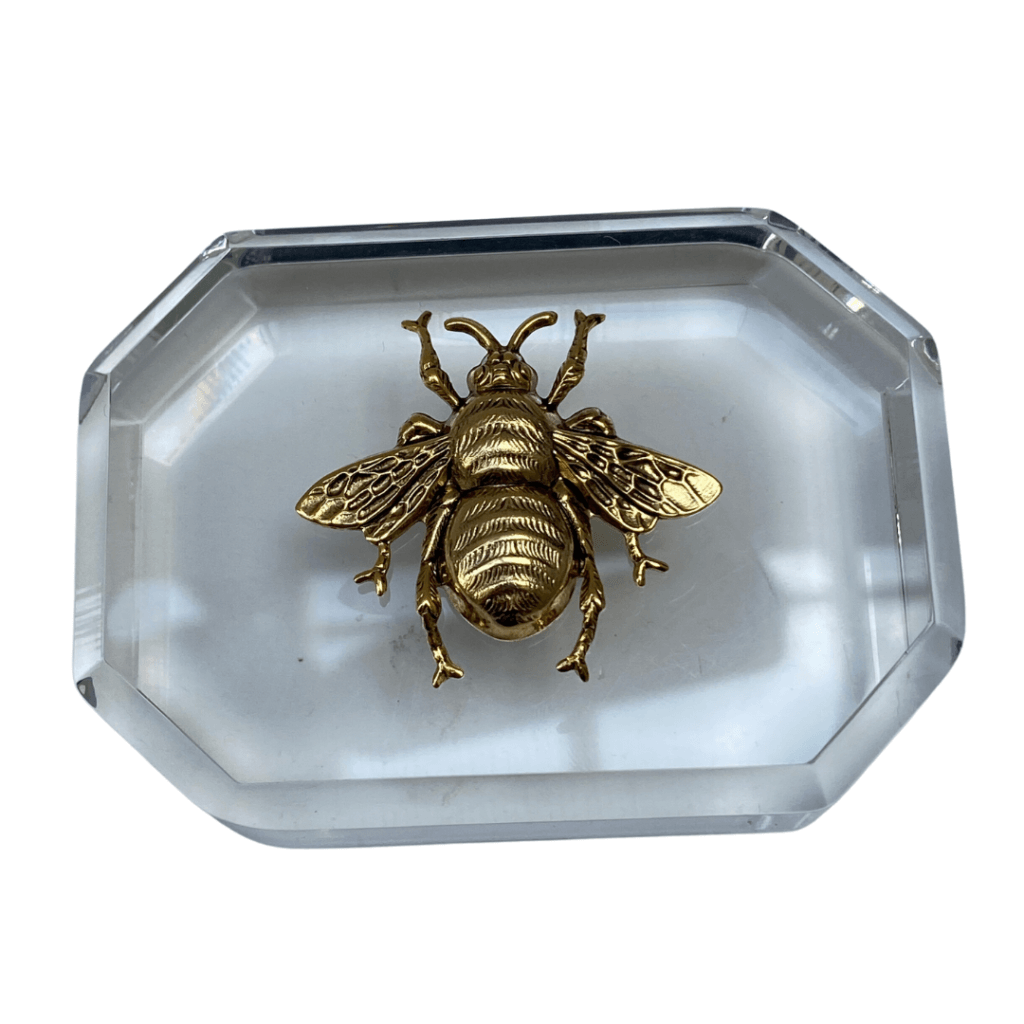 bee acrylic paperweight
