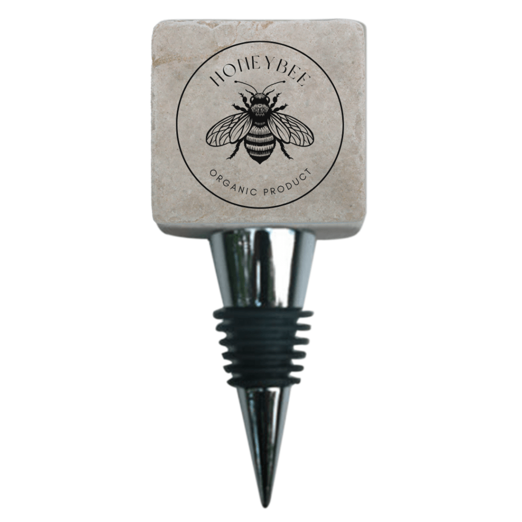 custom bee marble bottle stopper